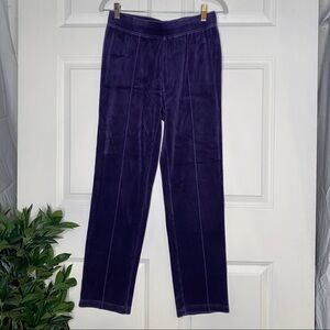Zenergy by Chico's Purple Velour Pull On Track Lounge Pants Size 0 = US Small 4